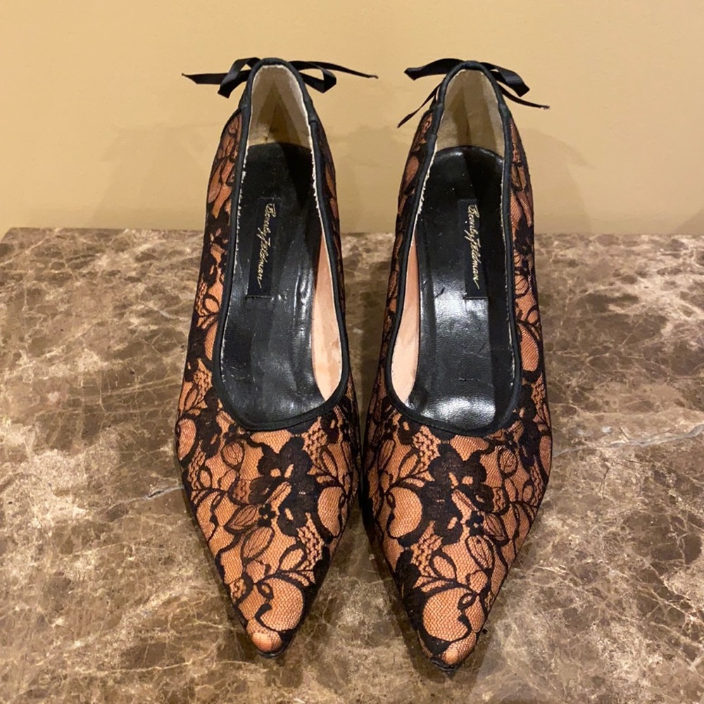 Beverly Feldman lace heels